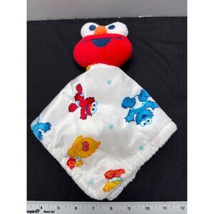 Sesame Street Elmo Baby Lovey Blanket Plush 11" Soft Polyester Red/White